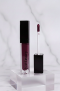Juxt Luxury Plum Lip Gloss - Black Font
