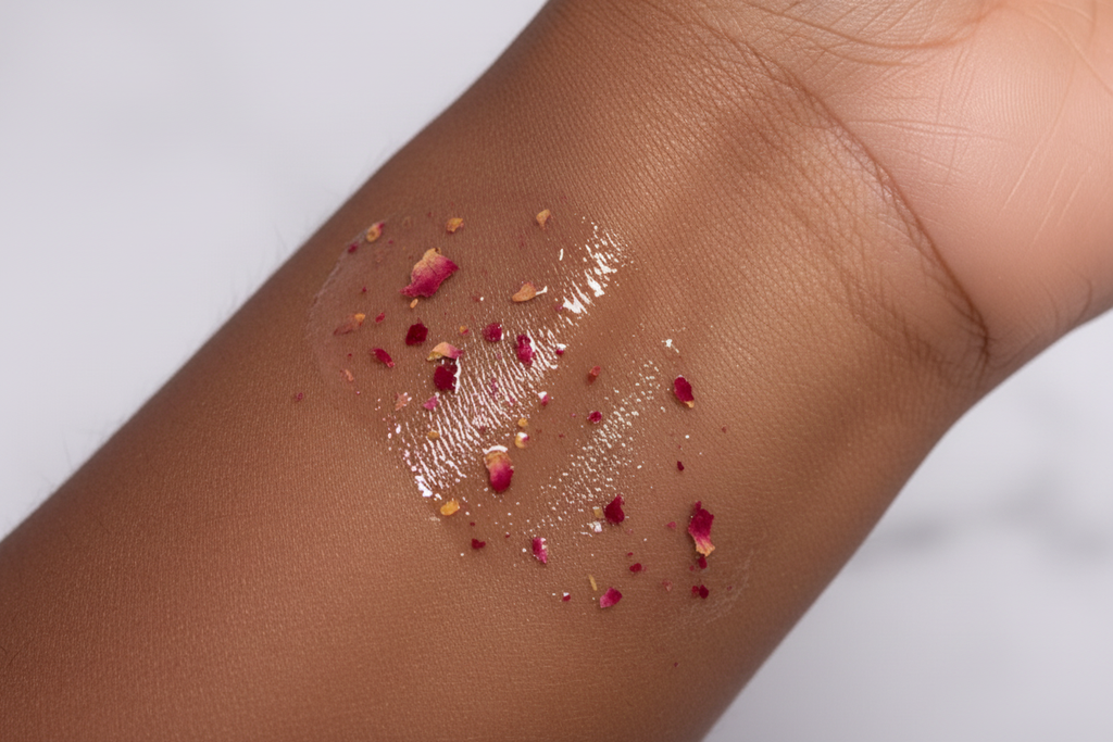 Juxt Luxury - Rose Petal Clear Gloss Swatch